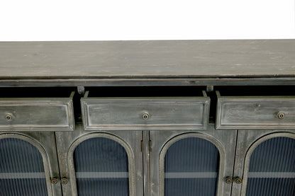 Black & Gray Farmhouse Sideboard Buffet Cabinet - 59" Storage for Living Room