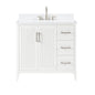 36 Inch White Bathroom Vanity - Solid Wood Farmhouse Style