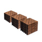 27 PCS Interlocking Deck Tiles Diagonal Pattern, 12" x 12" Acacia Wood Tiles For Patio, Waterproof, All-Weather, Outdoor Decking For Garden, Pool, Balcony,...