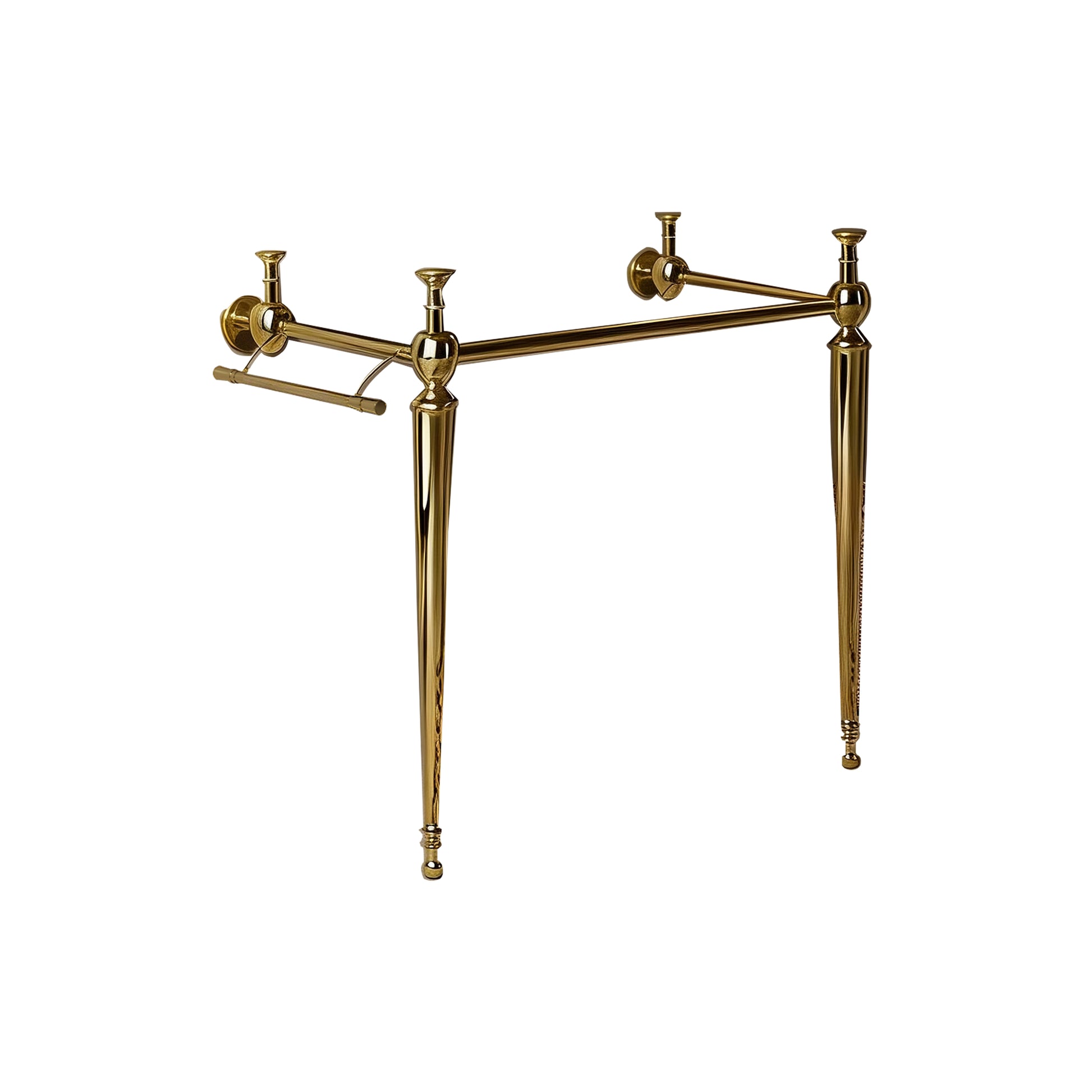 Gold Iron Bathroom Vanity - Freestanding Console