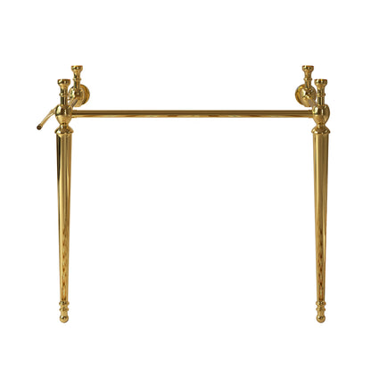 VICI 36" Freestanding Bathroom Console Iron Leg, NO Basin and Faucet, NO Sink Cover and Drain, Gold