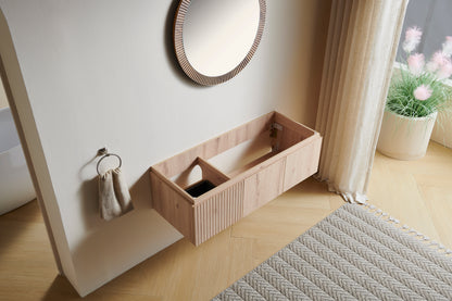 48" White Oak Bathroom Vanity - Plywood Cabinet with Storage