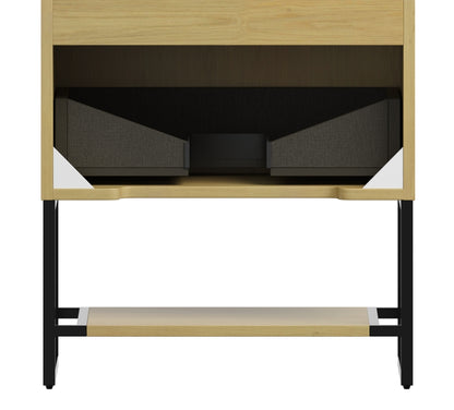 Golden Oak Bathroom Vanity Cabinet - 30" Freestanding Storage