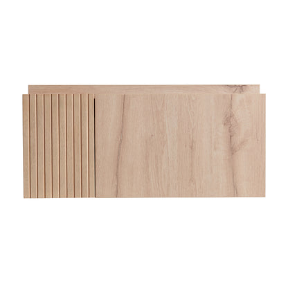 30" MURI White Oak Woodgrain Plywood Cabinet with Double Doors and One Drawer, NO Basin and Top, NO Faucet and Sink Cover