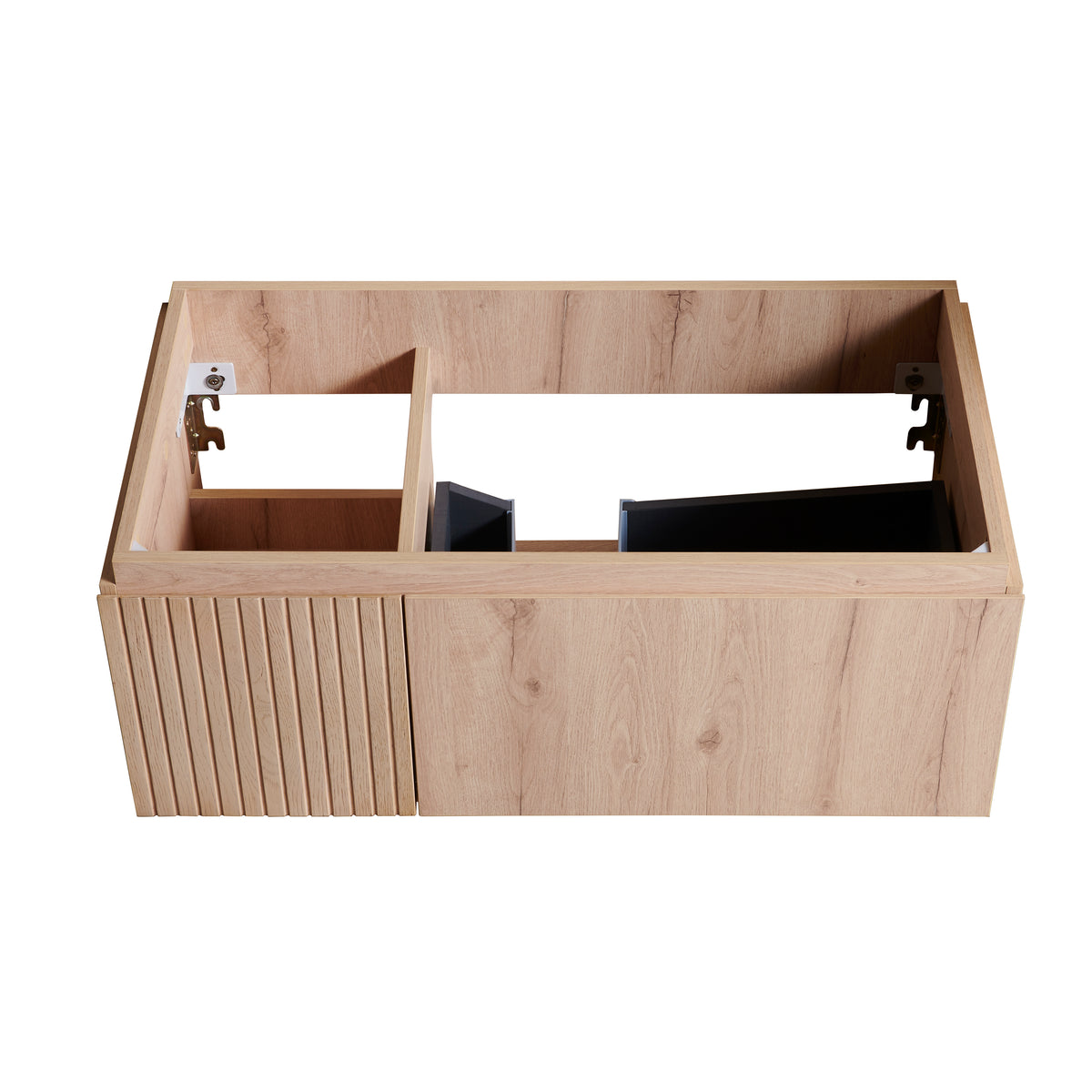 36" White Oak Bathroom Vanity - Plywood Cabinet with Drawer & Door