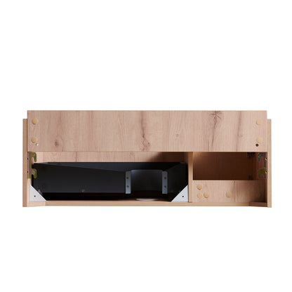 36" White Oak Bathroom Vanity - Plywood Cabinet with Drawer & Door