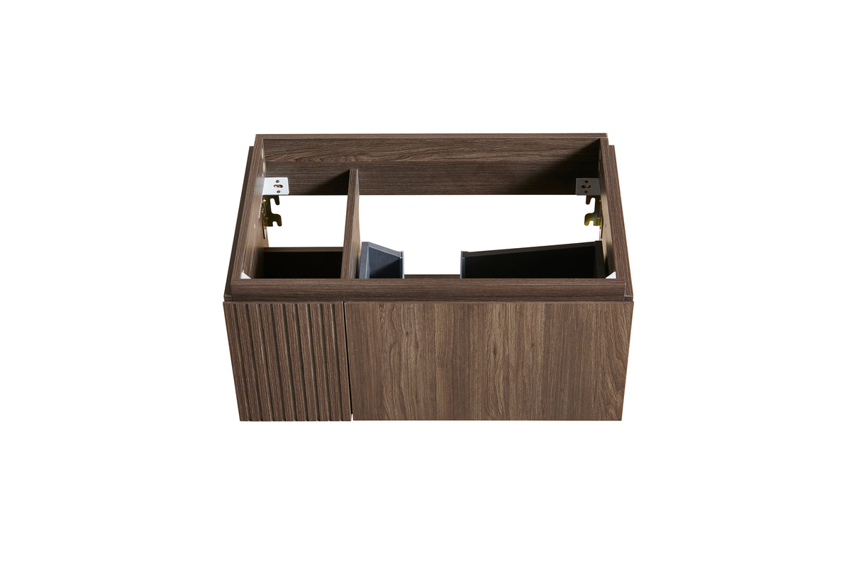 Espresso Plywood Bathroom Vanity with Door & Drawer - 29.5"
