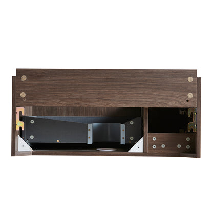 Espresso Plywood Bathroom Vanity with Door & Drawer - 29.5"