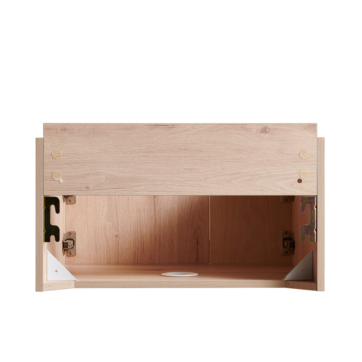 24" MURI White Oak Woodgrain Plywood Cabinet - Storage & Style