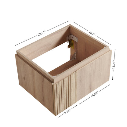 24" MURI White Oak Woodgrain Plywood Cabinet - Storage & Style