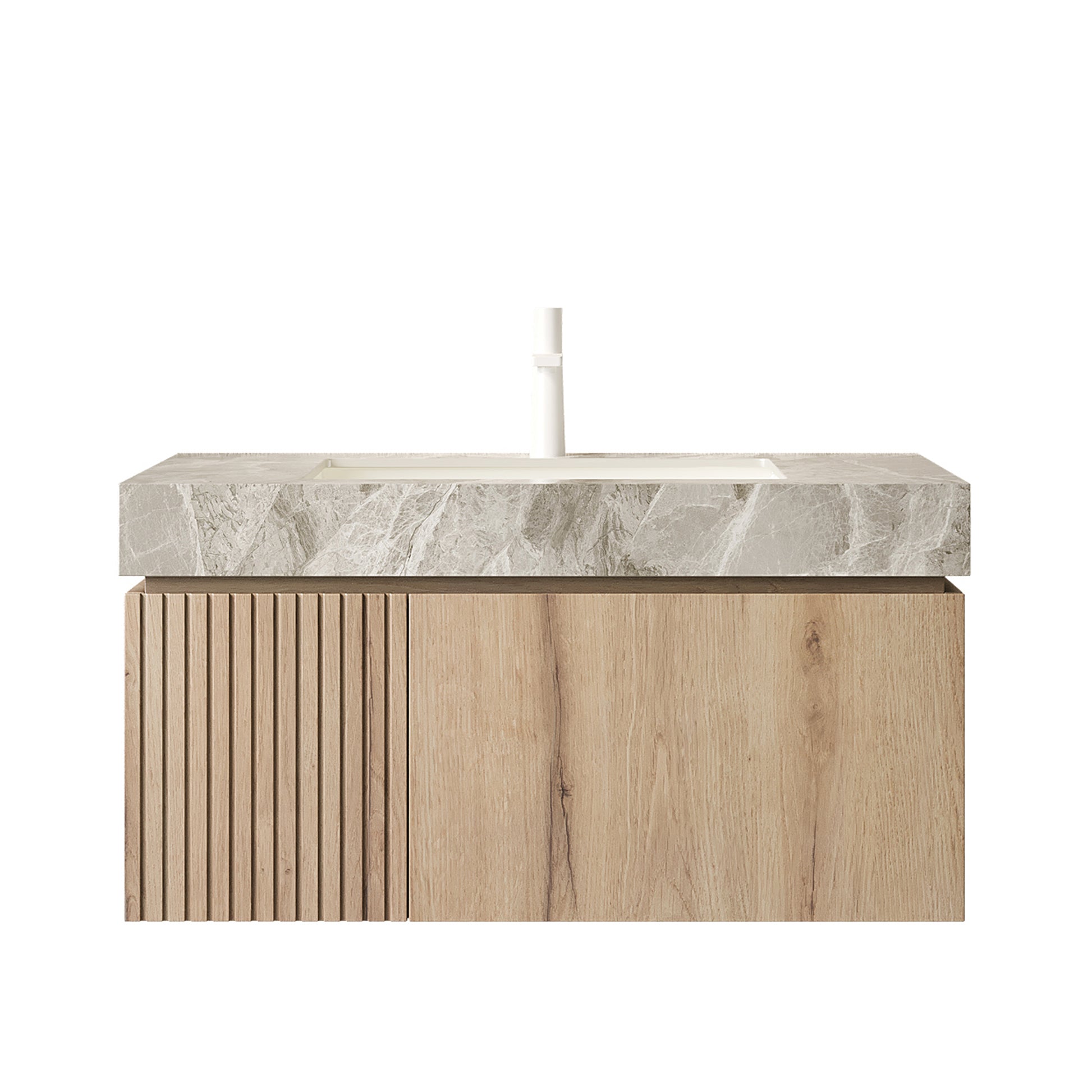 MURI 36" Bathroom Vanity - Light Gray Sintered Stone