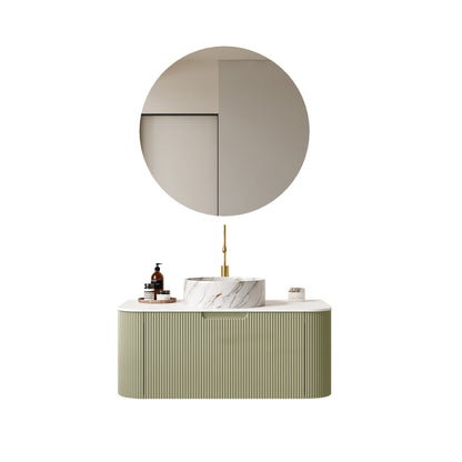 Dina 36" Bathroom Vanity - Light Green, White Ceramic Sink