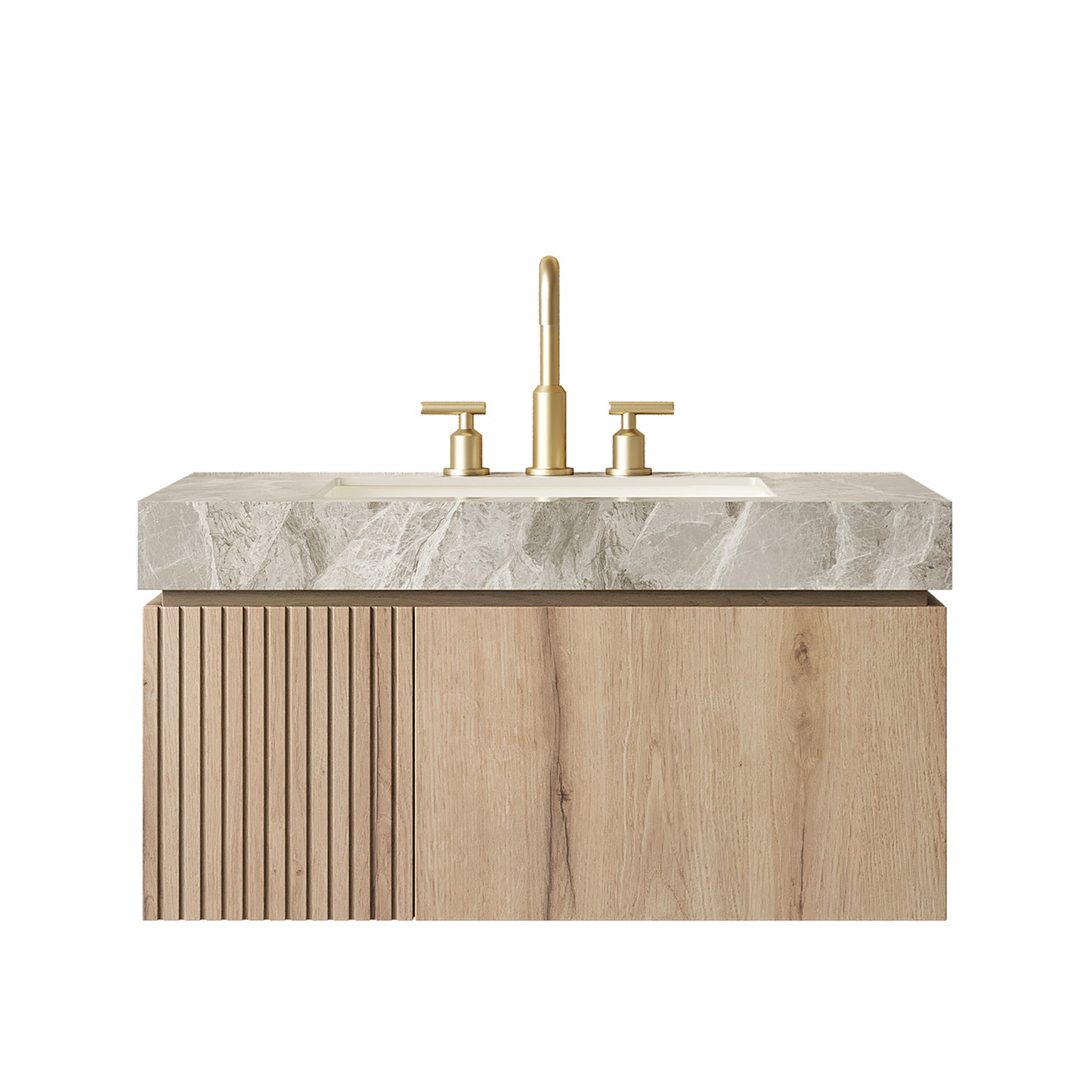 Light Gray Bathroom Vanity with Sink & Storage