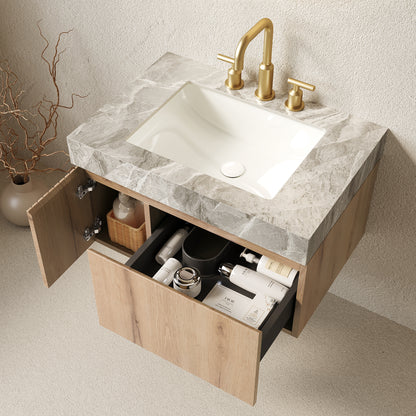 Light Gray Bathroom Vanity with Sink & Storage