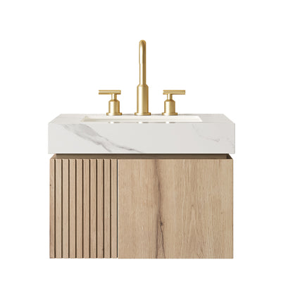 MURI 24" Bathroom Vanity & Sink - Carrara White Sintered Stone