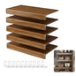 ( WALNUT Color ) 5 Pcs Wire Shelf Covers, Foamed PVC Wire Rack Covers for Removable Closet (Not Wood), Pantry Shelves for Cabinet Bathroom Kitchen Shelving Decoration