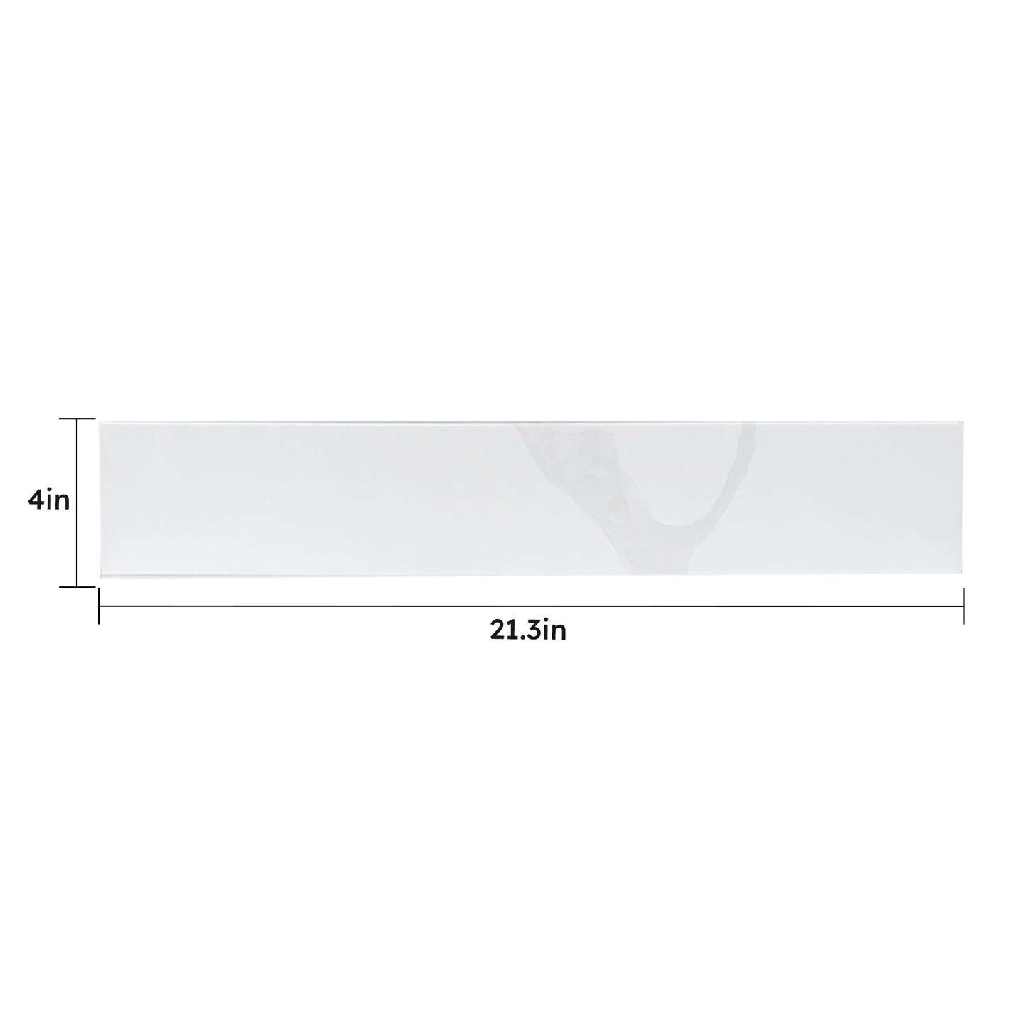 Calacatta White Quartz Sidesplash - 22 Inch Bathroom Vanity Backsplash