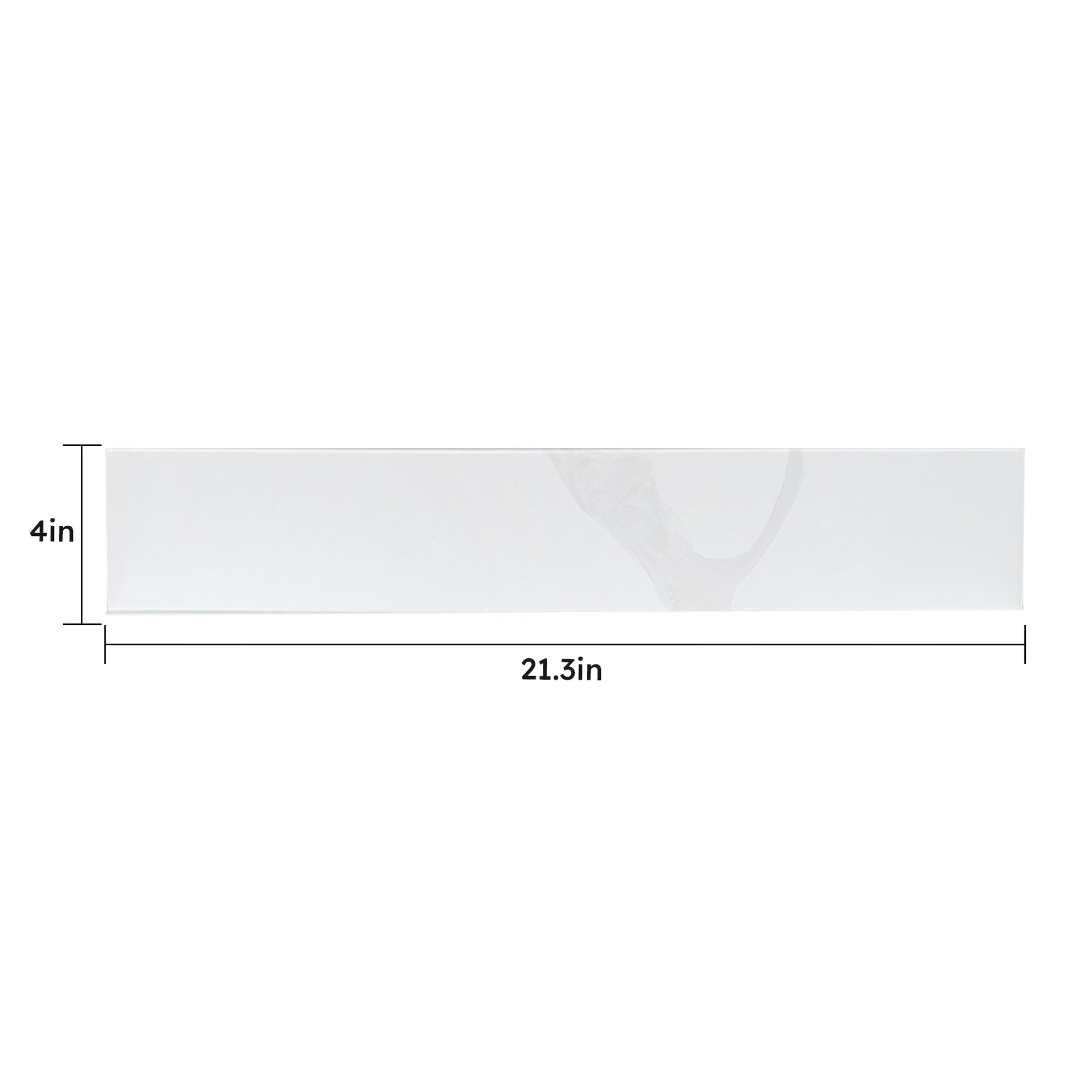 Calacatta White Quartz Sidesplash - 22 Inch Bathroom Vanity Backsplash