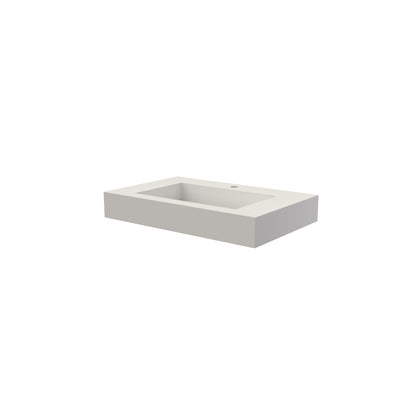 White Solid Surface Bathroom Vanity Basin