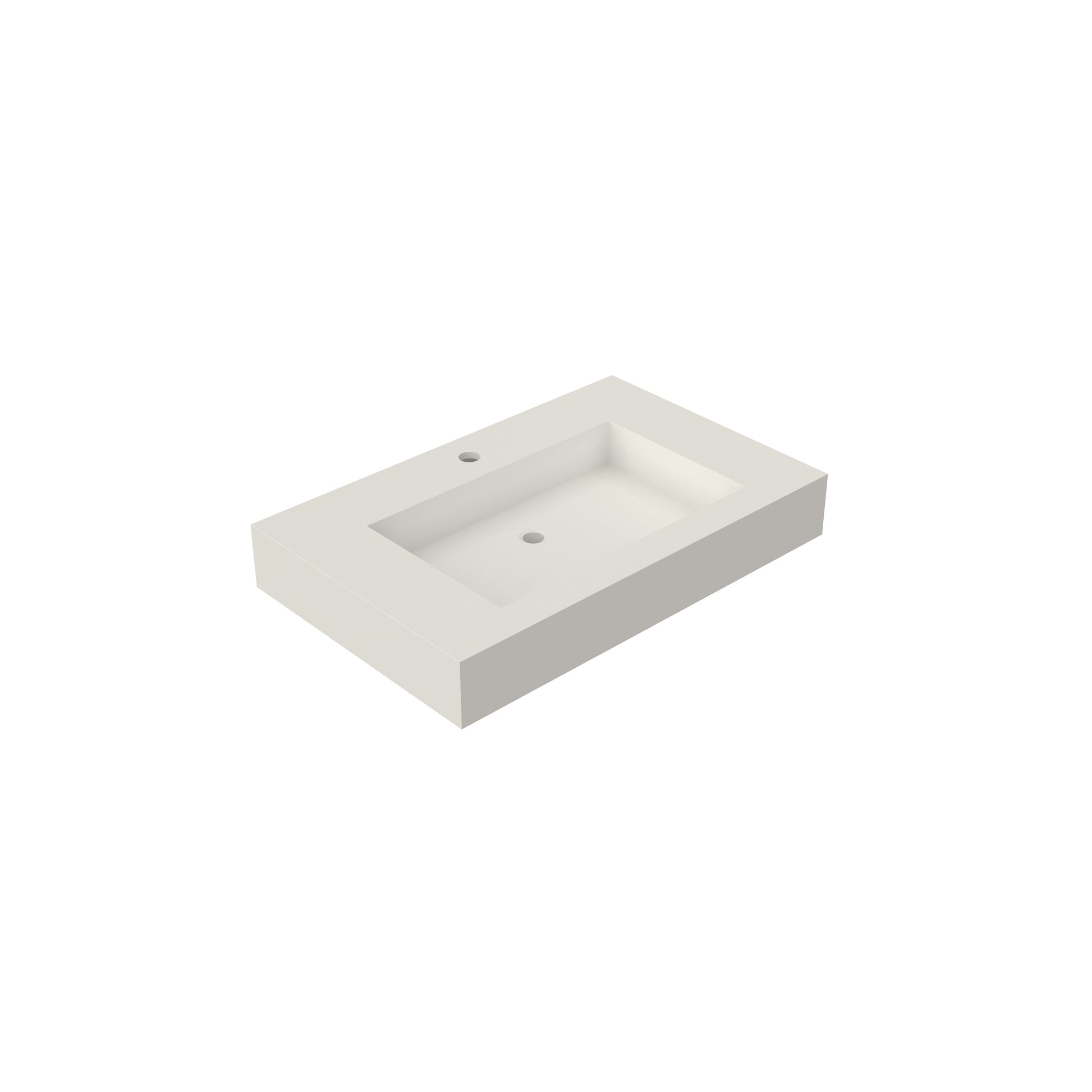 White Solid Surface Bathroom Vanity Basin