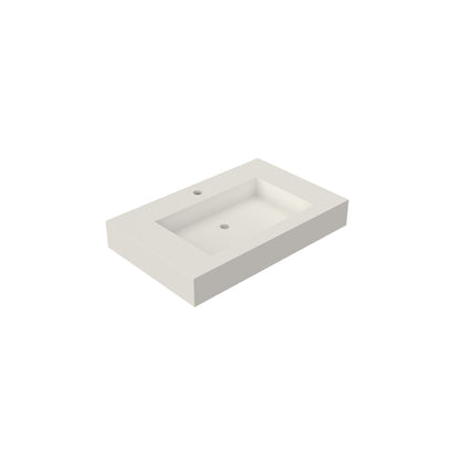 White Solid Surface Bathroom Vanity Basin