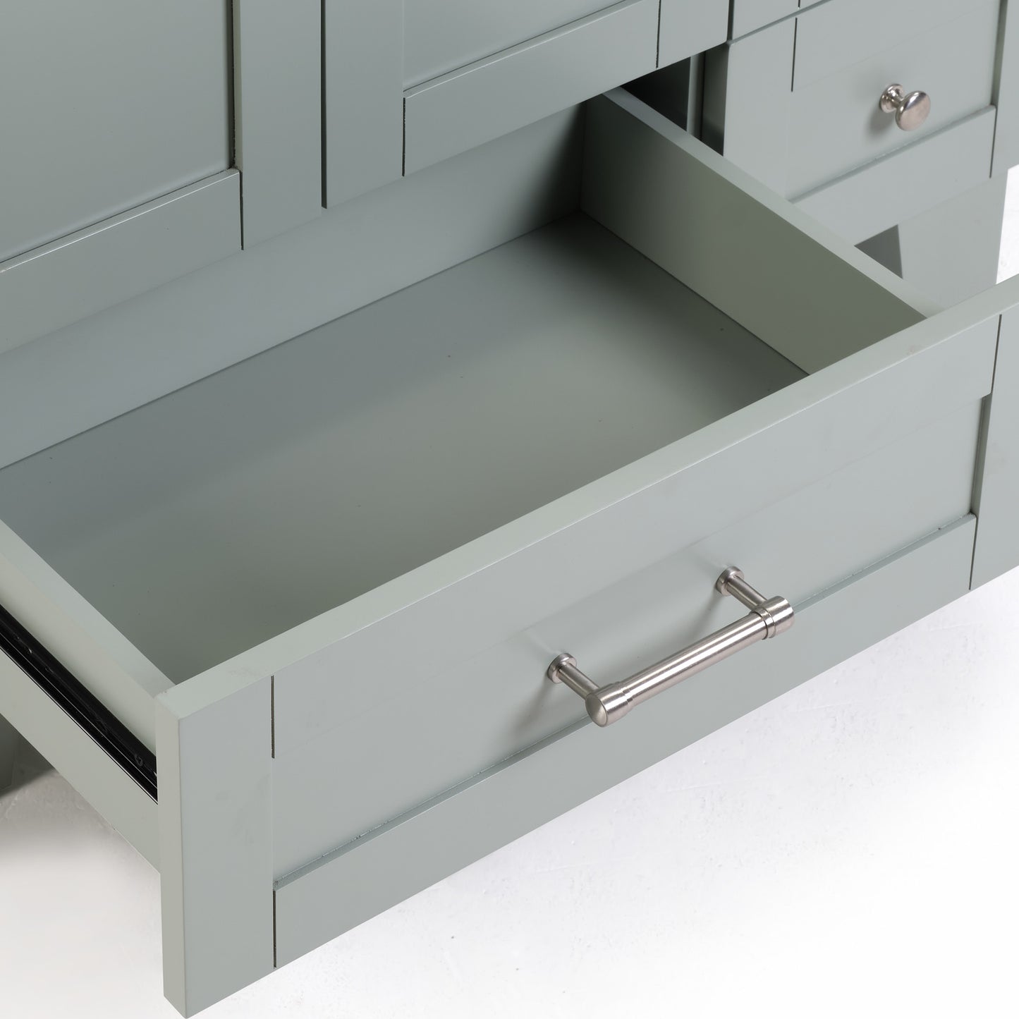 30" Blue Grey Bathroom Vanity - Storage & Soft-Close Drawers