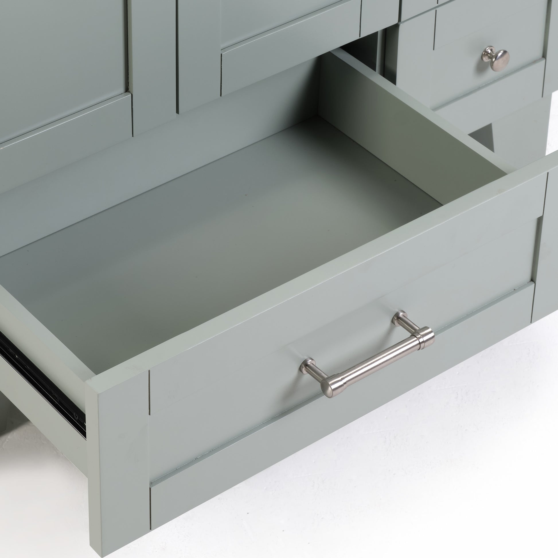 30" Blue Grey Bathroom Vanity - Storage & Soft-Close Drawers