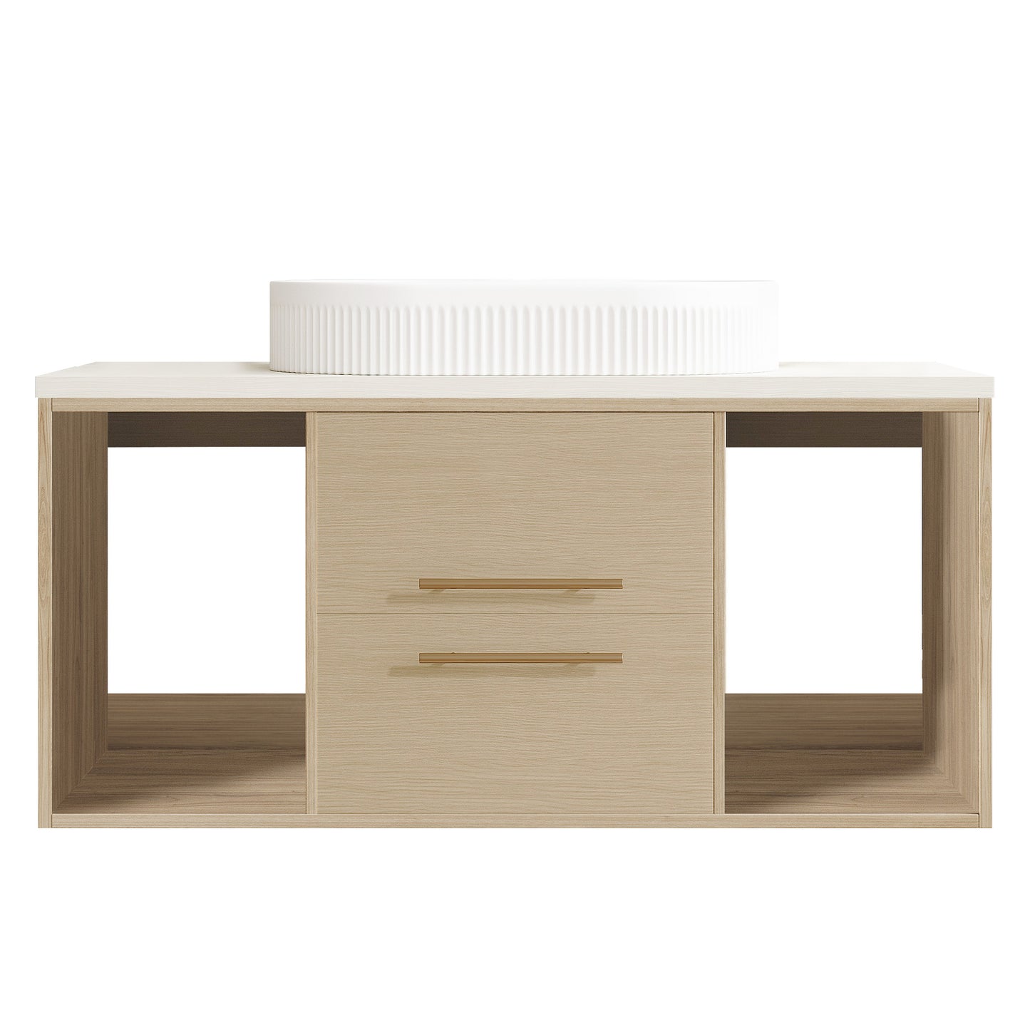 Modern 39.3 inch Floating Bathroom Vanity with Ceramic Sink
