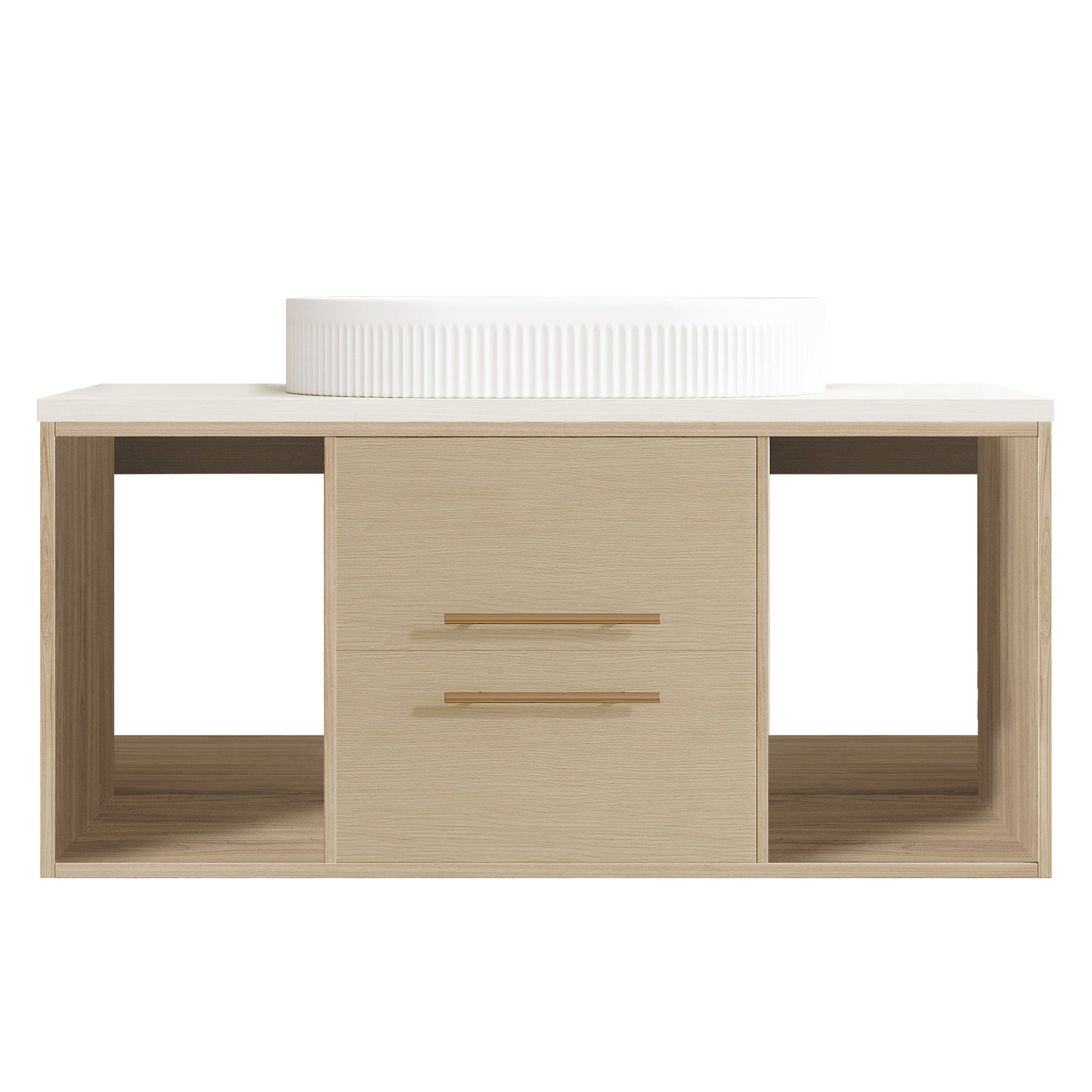Modern 39.3 inch Floating Bathroom Vanity with Ceramic Sink