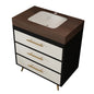 Modern Free-Standing Bathroom Vanity with Ceramic Vessel Sink & Durable Sintered Stone Top