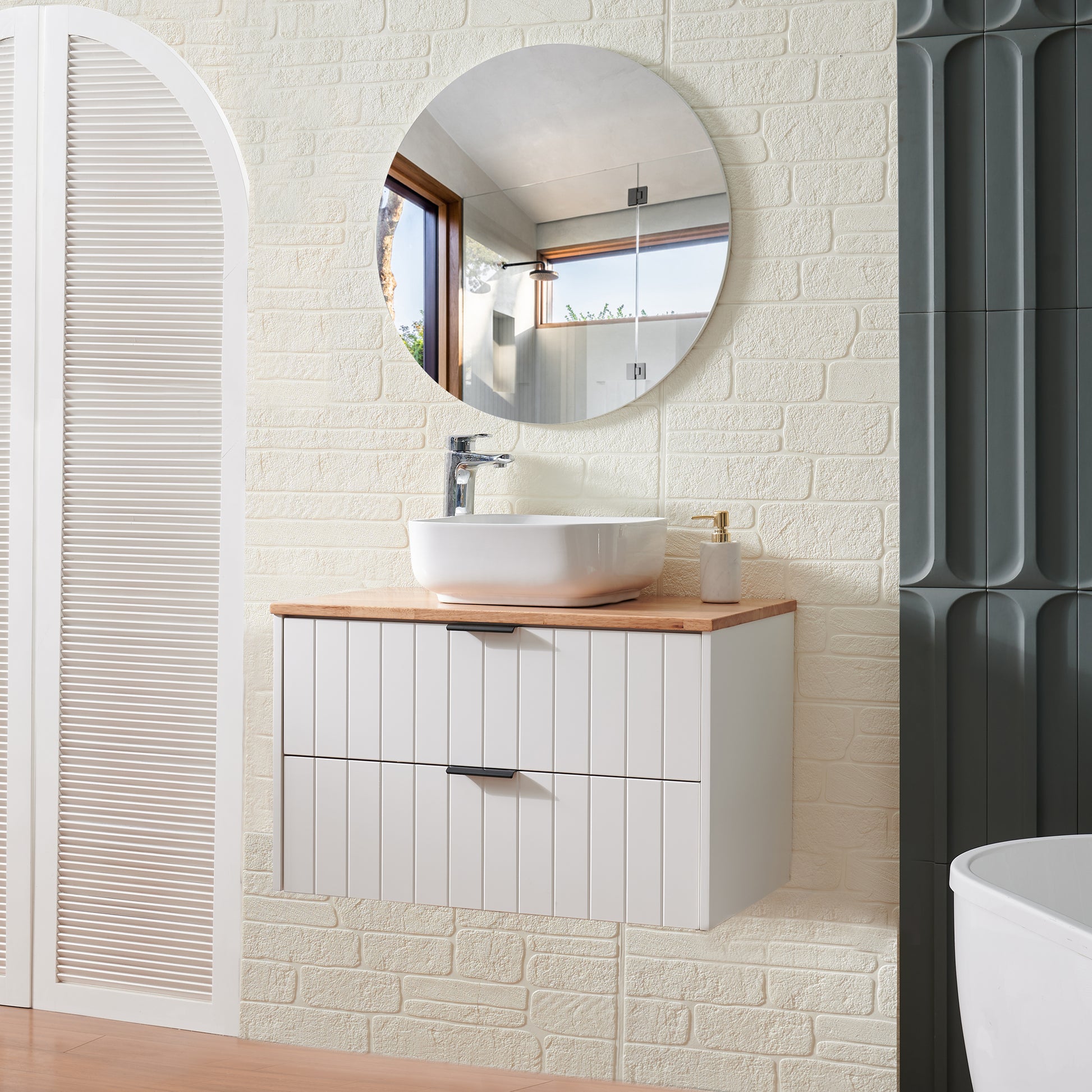 Solid Wood Bathroom Vanity for Modern Bathroom Renovation