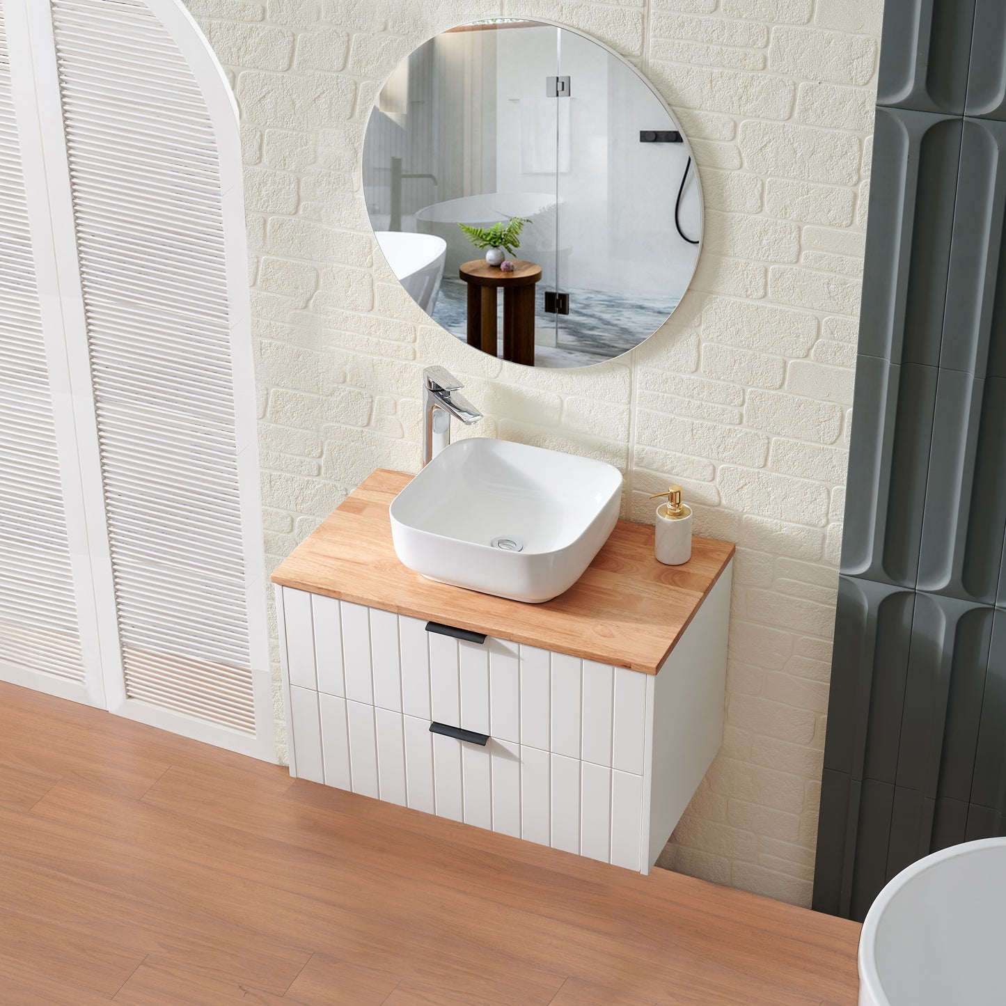 Solid Wood Bathroom Vanity for Modern Bathroom Renovation