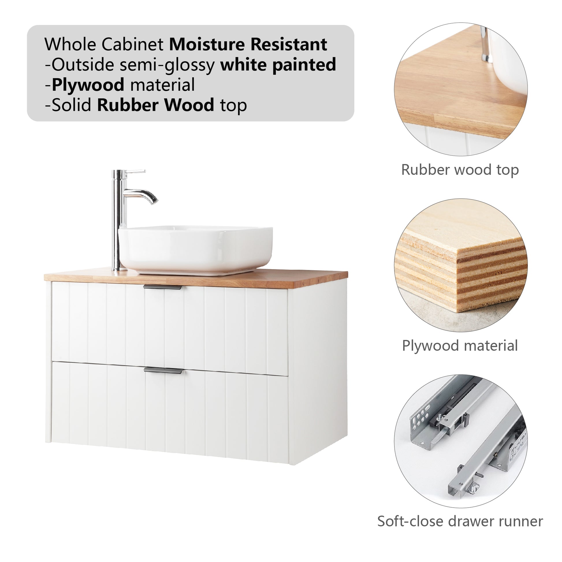 Solid Wood Bathroom Vanity for Modern Bathroom Renovation