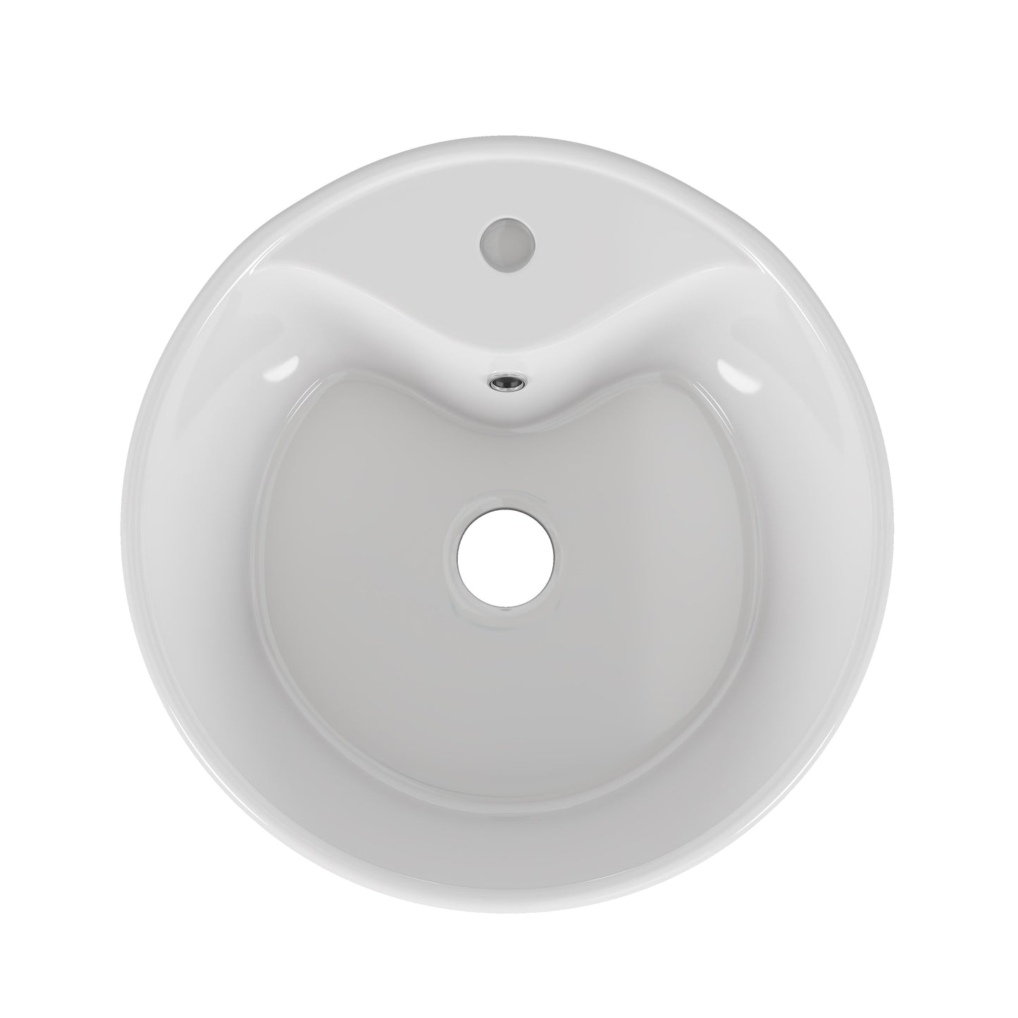 White Ceramic Round Vessel Sink - Bathroom Storage & Routine