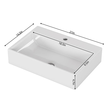 Modern Square Ceramic Bathroom Sink for Vanity Upgrade