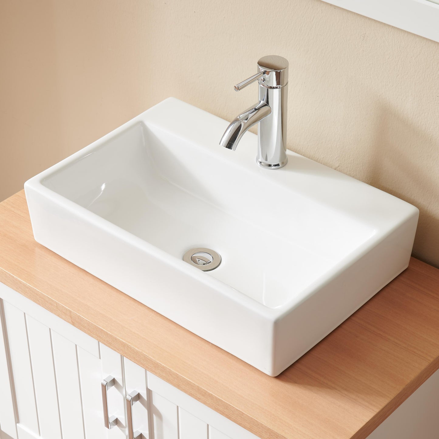 Modern Square Ceramic Bathroom Sink for Vanity Upgrade