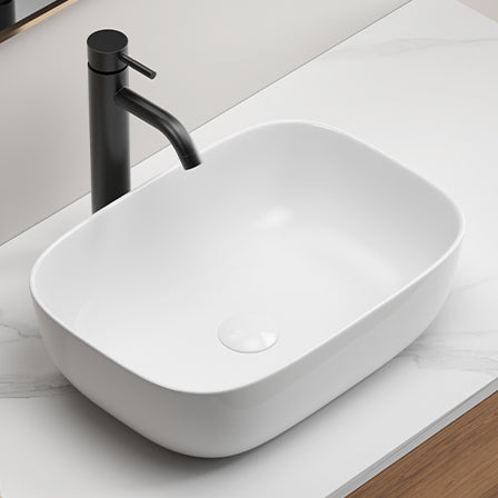 Modern White Ceramic Vessel Sink for Easy Bathroom Renovation
