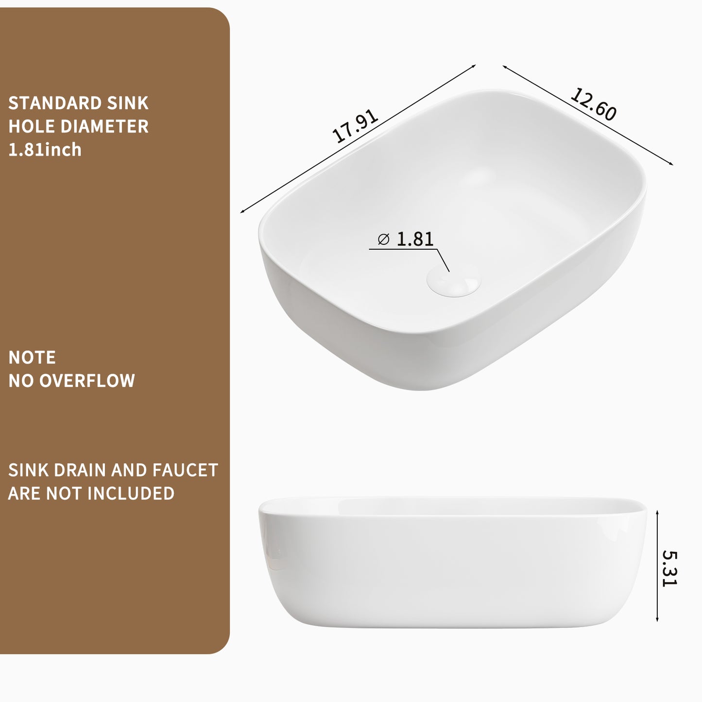 Modern White Ceramic Vessel Sink for Easy Bathroom Renovation