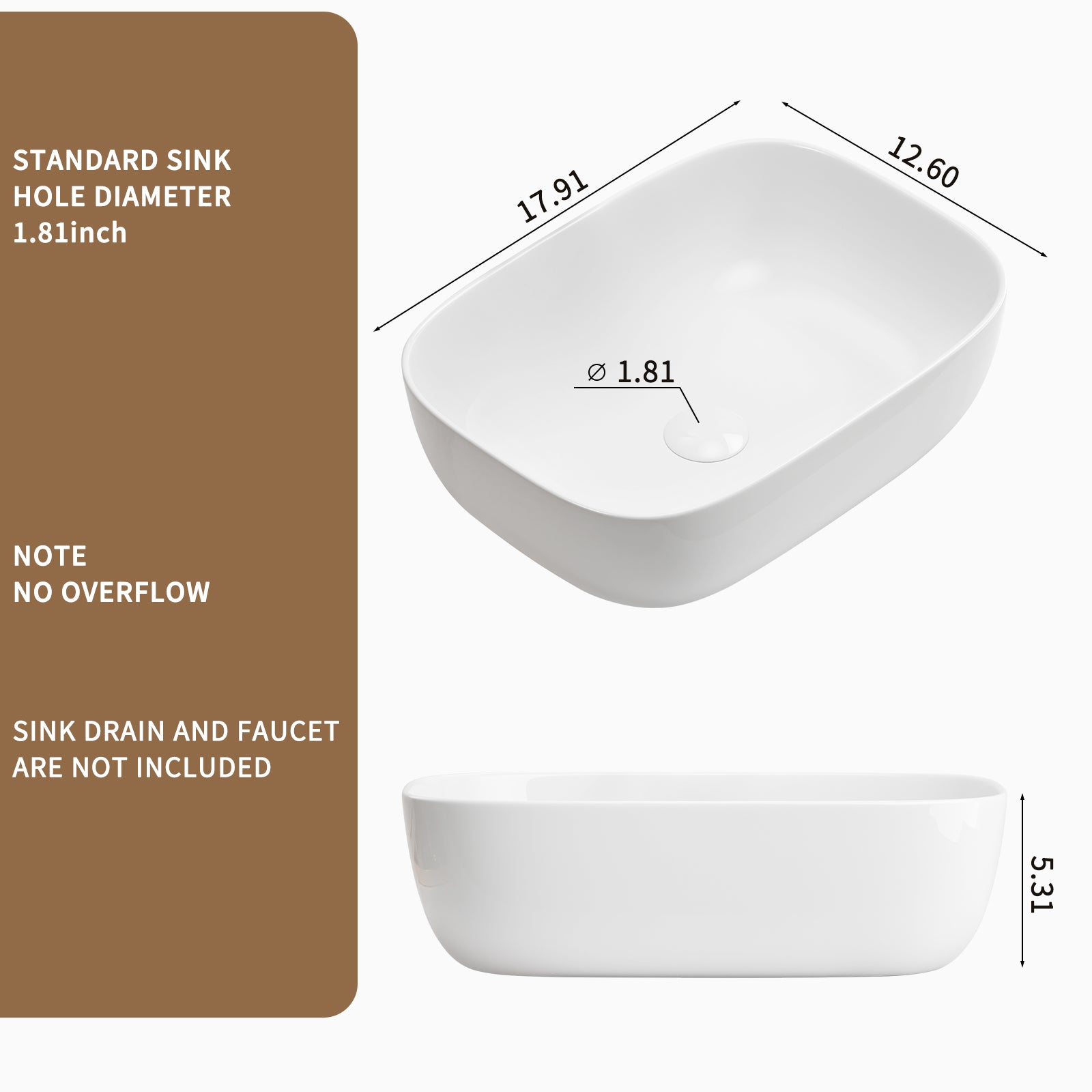 Modern White Ceramic Vessel Sink for Easy Bathroom Renovation