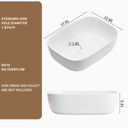 Modern White Ceramic Vessel Sink for Easy Bathroom Renovation