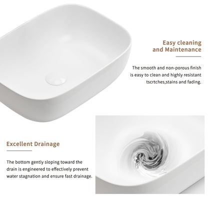 Modern White Ceramic Vessel Sink for Easy Bathroom Renovation
