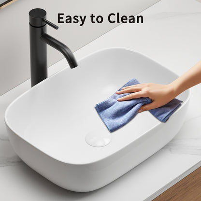 Modern White Ceramic Vessel Sink for Easy Bathroom Renovation