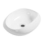 Oval Ceramic Vessel Sink - 18.1"×15" Shatterproof Bathroom Basin, Crack-Resistant Gloss Finish, No Faucet Hole without Drain, 5.5" Height for Small Countertops (Safe Packaging Certified)