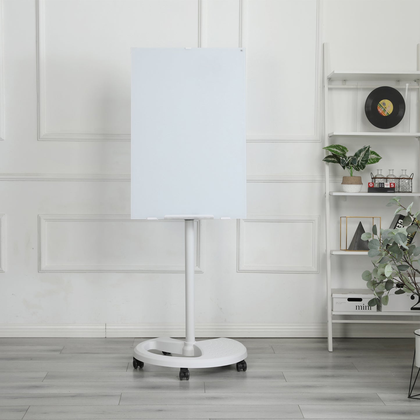 Adjustable Height Whiteboard - 36' x 24' Tempered Glass for Living Room