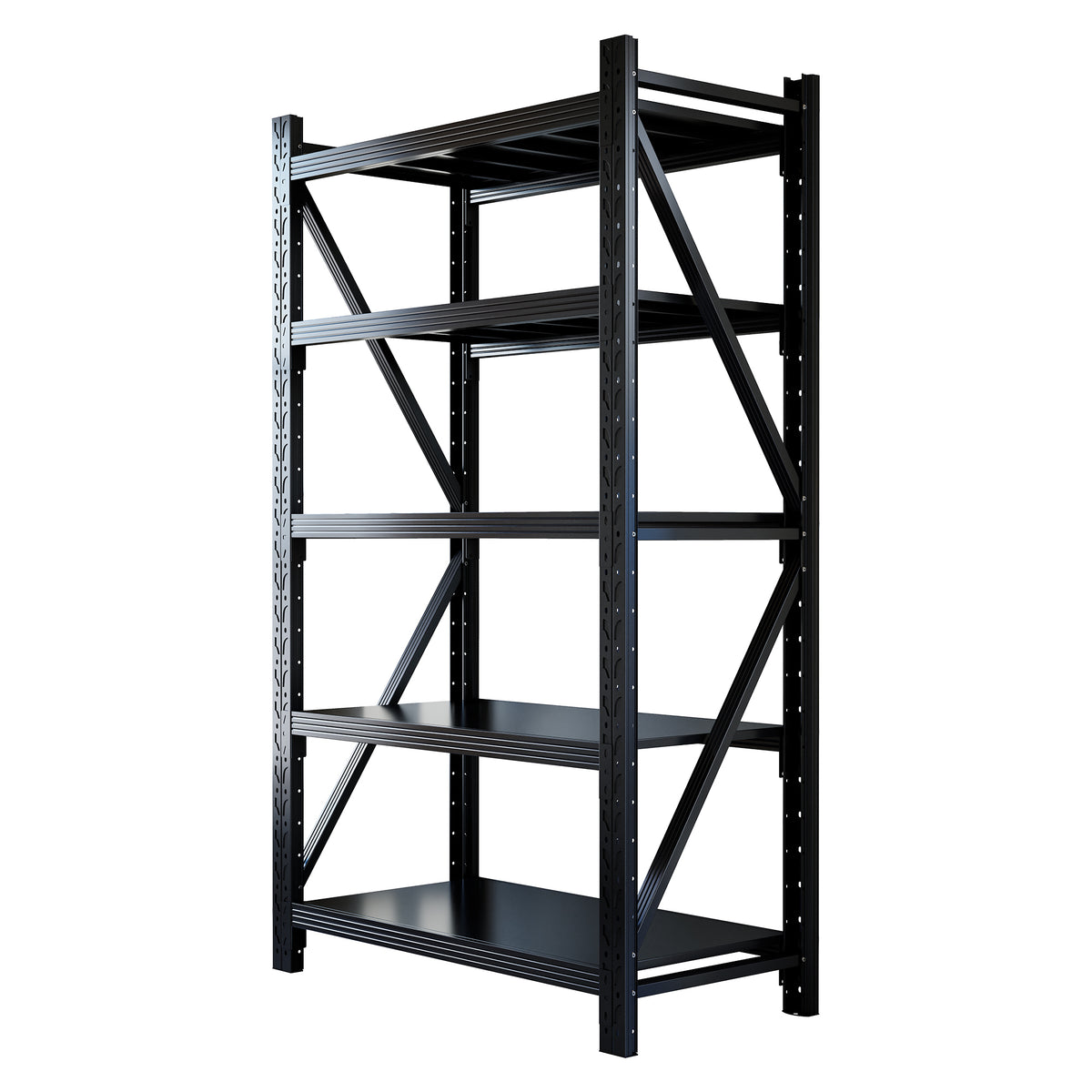 5-Tier Metal Garage Shelving Unit - Black