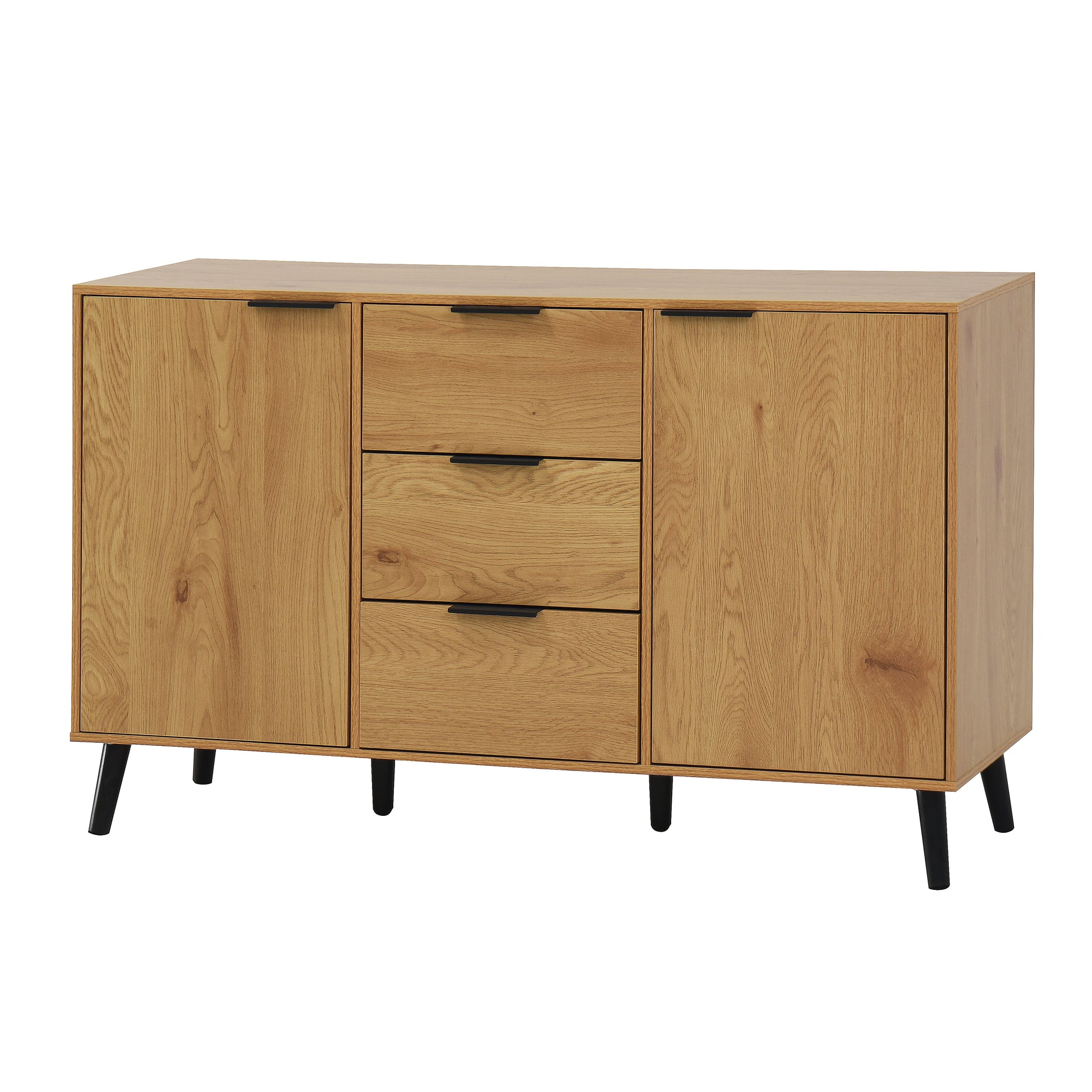 Natural Particle Board Sideboard Cabinet - 47.2" Storage Buffet for Living Room