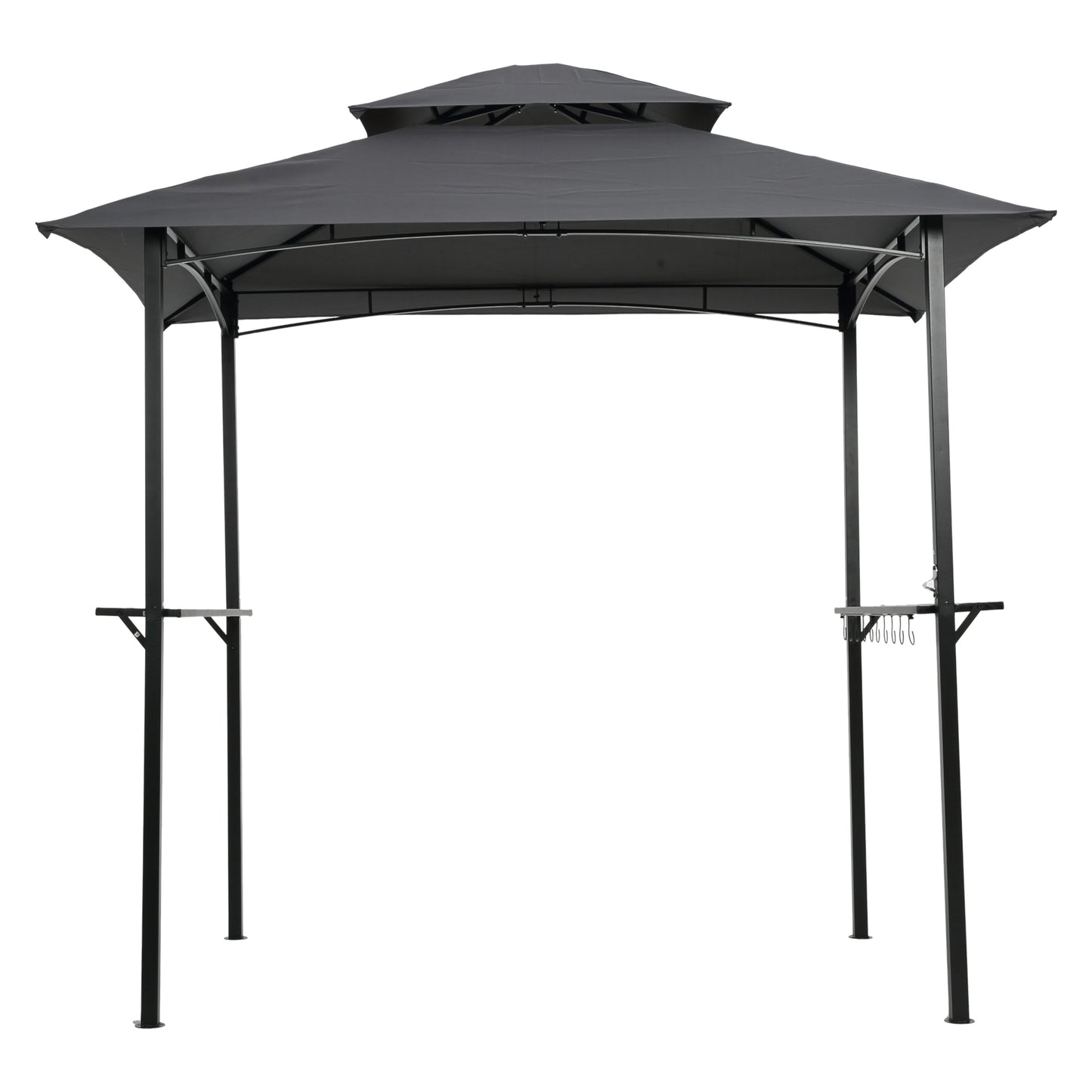 8x5Ft Grill Gazebo Replacement Canopy - Gray Fabric