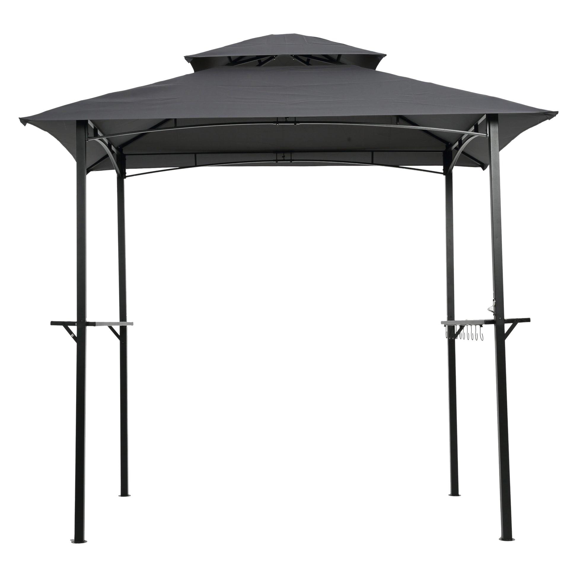 8x5Ft Grill Gazebo Replacement Canopy - Gray Fabric