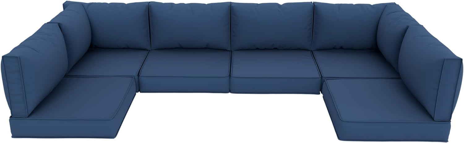 Outdoor Cushions for Patio Furniture Replacement, Patio Furniture Cushions, Deep Seat Patio Cushions, Patio Seat Cushions for Outdoor Sectional (Navy blue)