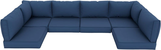 Outdoor Cushions for Patio Furniture Replacement, Patio Furniture Cushions, Deep Seat Patio Cushions, Patio Seat Cushions for Outdoor Sectional (Navy blue)